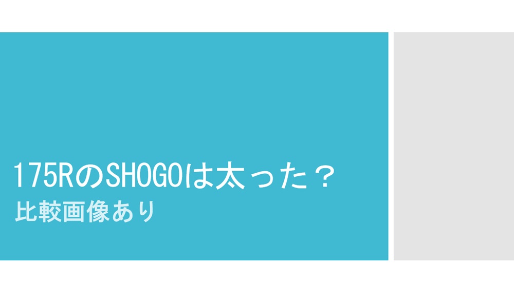 175Rshogo太った？